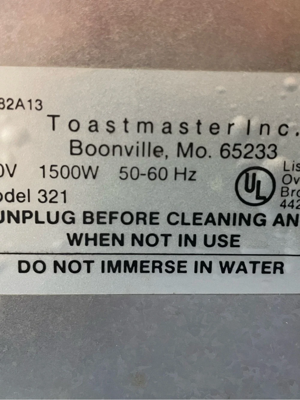 Retro Vintage Chrome Toastmaster Oven/Broiler Model 320A 120V 1500W TESTED USA